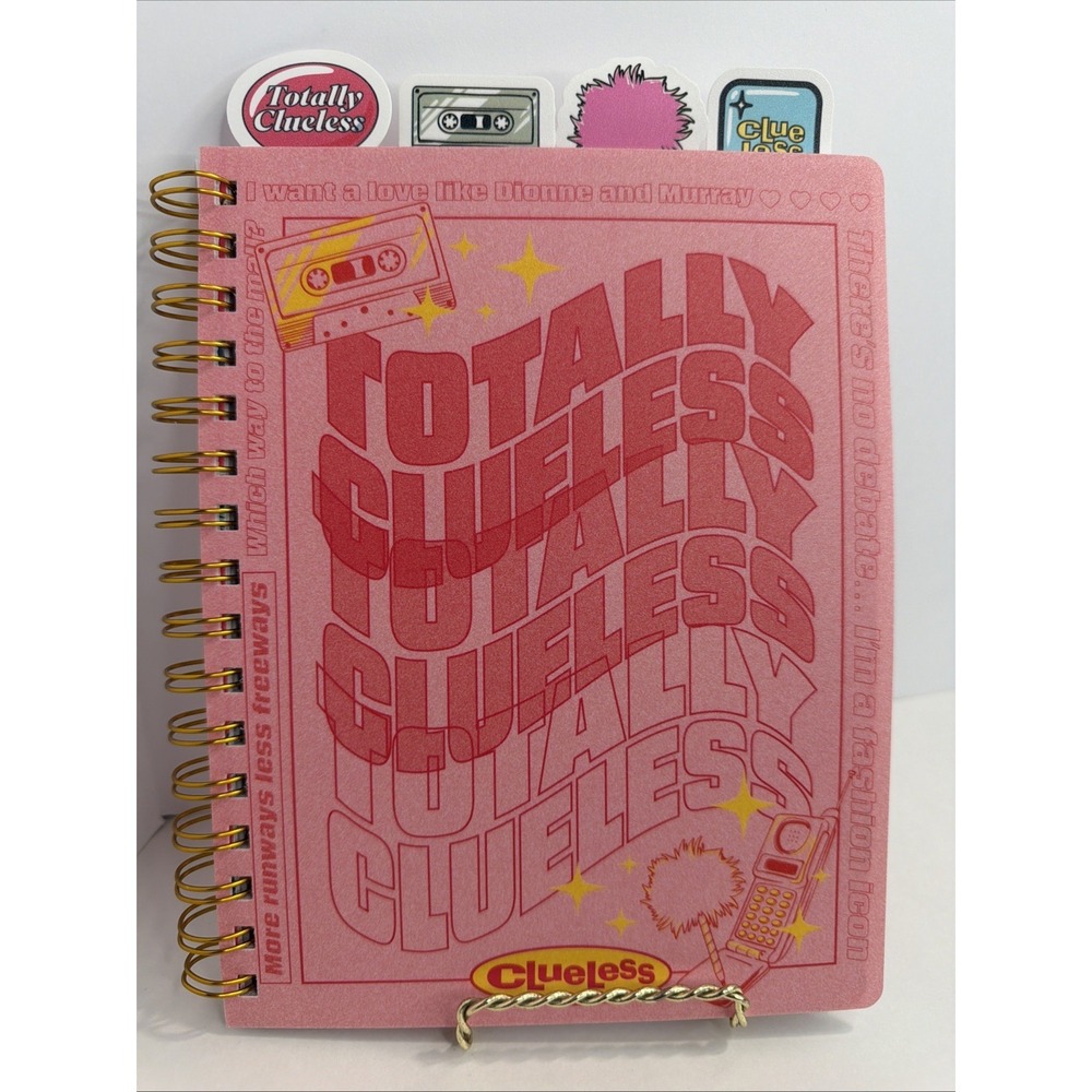 Clueless 30th Anniversary Journal Notebook Pink Spiral 90s Retro - Brand New